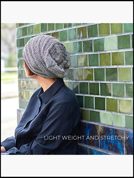 Extra Slouchy Summer Beanie Cotton Acrylic Knit Hat Unisex Beanie Skull Cap